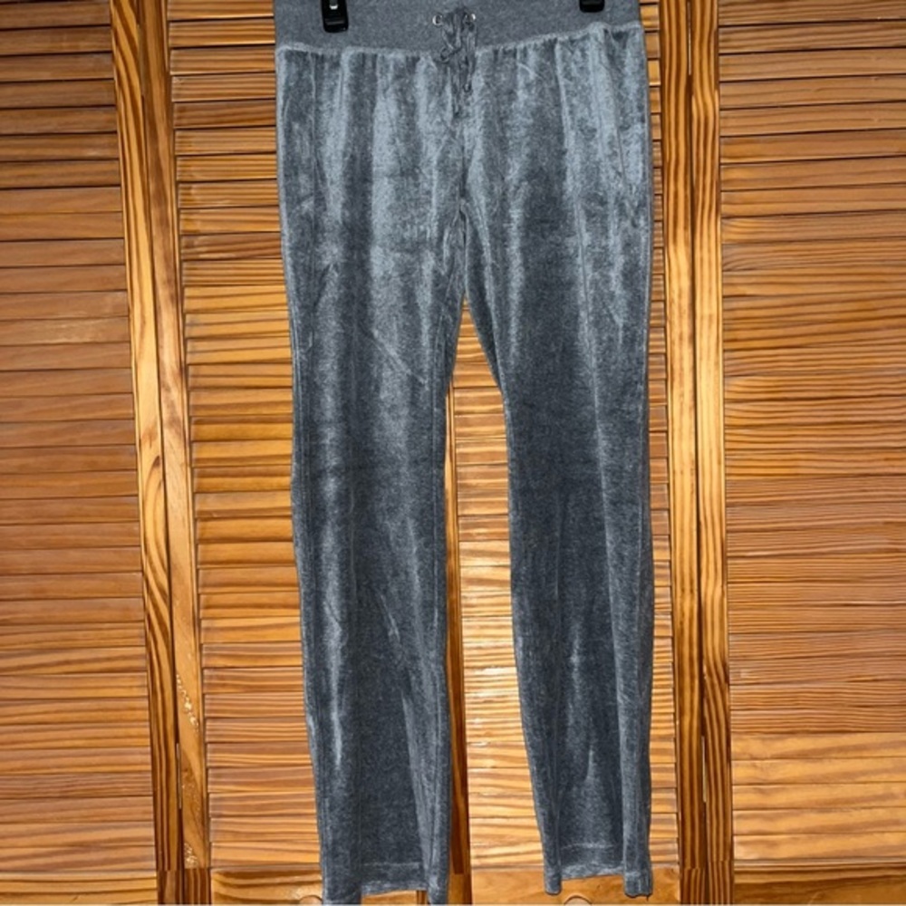 Joe by Joe Boxer Pull On Gray Velour Lounge Pants Size Medium